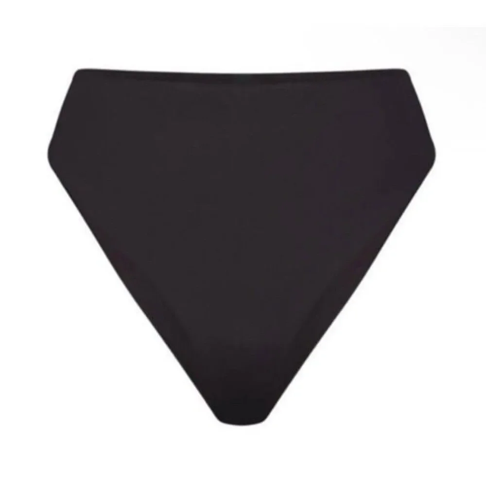Skims Mid Coverage Swim Bottoms Onyx